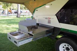 Ecocampor Tùy Chỉnh Nhỏ <span class=keywords><strong>RV</strong></span> Caravan Offroad Camper Trailer Với Top Roof Lều Và Nhà Bếp - Product Image 5