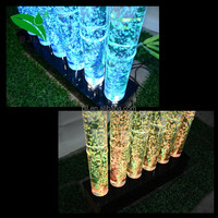 Nouvelle cascade eau bulle mur décoratif rvb lumières bulle pompe à Air personnalisé acrylique cascades séparateur de pièce