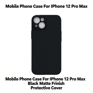 Funda para Teléfono Móvil para iPhone 12 Pro Max, Acabado Negro Mate, Cubierta Protectora - Product Image 2