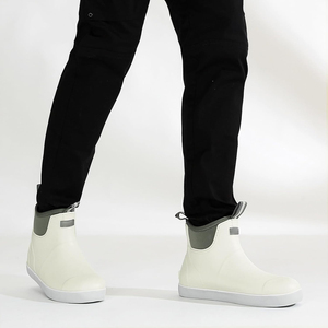 Bottes de pont en caoutchouc blanc personnalisables avec doublure en néoprène vert, imperméables, <span class=keywords><strong>pour</strong></span> la pêche et le travail en extérieur, chaussures unisexes, style de vie - Product Image 3