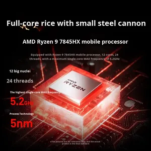 โน้ตบุ๊กเกมมิ่ง Mechanical Jiaolong 16 Pro R9-7845HX 16G RTX 5060 หน้าจอ 2.5K 180Hz สีเทา - Product Image 4