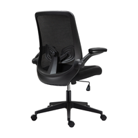 Chaise de bureau ergonomique moderne avec appui-tête réglable, accoudoirs mobiles, dossier haut, en maille grise, pivotante, prix compétitif