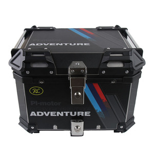 Coffre arrière en aluminium 45L édition bleu-noir pour véhicules électriques, motos, scooters et voitures de rallye - Product Image 4