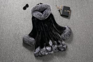 Abbigliamento Invernale da <span class=keywords><strong>Donna</strong></span> Novità Cappotto Invernale con Cappuccio in Finta Pelliccia di Coniglio e Visone Taglie Forti - Product Image 2