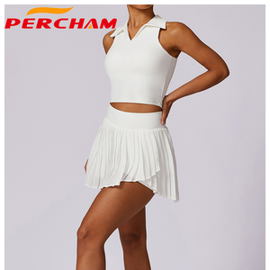 女性用カスタムヌードタイトクイックドライスポーツベストポロラペルスウェットシャツ大人用ランニングテニスフィットネス - Product Image 5