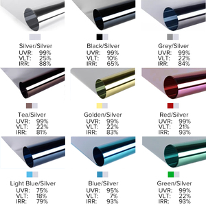 Viwocool Kiến Trúc Phim Màu Xanh Bạc Màu Một Cách Gương Xe Phim Phản Chiếu Cao 1.52*30M/Cuộn Cho Xây Dựng Phim - Product Image 2