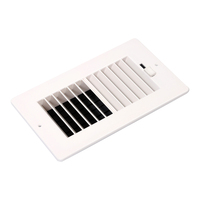 Registre de ventilation au sol en métal moderne 4x10 couvercle d'aération amovible carré noir pour système de CVC extérieur pour sous-sols en acier