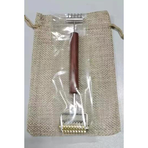 Masajeador Facial de madera y acero inoxidable, rodillo de masaje corporal de Metal con esfera con <span class=keywords><strong>rueda</strong></span> Espinosa - Product Image 3