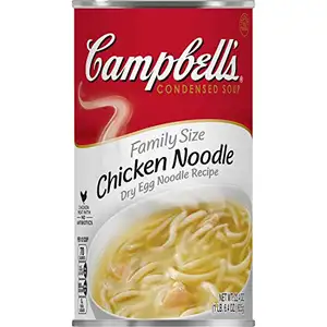 Campbell'ın yoğunlaştırılmış aile boyutu tavuk erişte çorbası, 22.4 ons