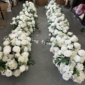 IFG gran oferta 3ft seda Artificial blanco rosa rosas pasillo flor corredor para boda Navidad graduación decoración de Halloween - Product Image 2
