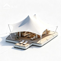 Tente de glamping BABERY pour la plage, tente d'hôtel préfabriquée imperméable pour l'hébergement en station balnéaire côtière