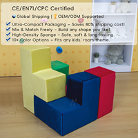 Canapé en cubes de mousse personnalisable, sièges d'appoint, OEM, vente en gros, blocs de jeu doux pour enfants et tout-petits pour le salon