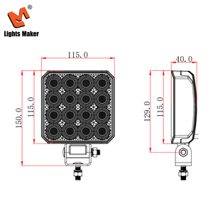 Luz de Trabajo LED de Alta Potencia de 96W y 7200LM, Paneles de 4.5 Pulgadas con Chips, Haz de Luz Amplio, Lámpara de Conducción Todoterreno KM3272 - Product Image 3