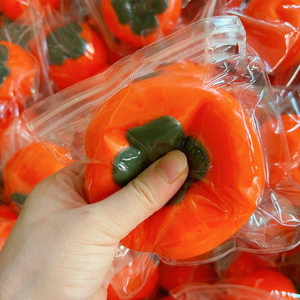 Most Popular TPR Fruit Persimmon Shape Fluid Slow Return Hand Exercise <b>Squeeze</b> Stress Relieve Toys Party Favors Gifts for Kids - Product Image 5