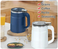 Moulin à café compact puissant électrique domestique rectifieuse Ultra silencieuse pour graines fines de poivre aux herbes avec couvercle