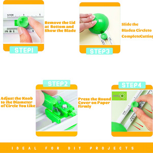 Vòng cắt dao mô hình 3pcs Blades tròn giấy cutter nhựa Mini Rotary Circle Cutter Trimmer cho DIY Thủ công mỹ nghệ - Product Image 6