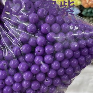 Fabrika toptan DIY 6/8/10/12/14/16/18/20/25mm el yapımı boncuklu mücevherat dağınık boncuklar akrilik katı renk yuvarlak boncuk - Product Image 6