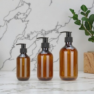 500ml Brown PET Cosmetic <b>Bottles</b> for Lotion and Hand Sanitizer Eco-Friendly Recyclable Customizable Logo Printing Sealed - Product Image 1