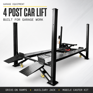 Elevador Hidráulico de Cuatro Postes para Alineación de Autos, Capacidad de 4000 kg, Altura de Elevación de 1750 mm, Elevador de Estacionamiento que Ahorra Espacio para Garajes de Dos Niveles - Product Image 1