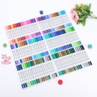 Stylo aquarelle 36/48/100/120 paquets couleurs peinture Sharpie marqueurs de livres permanents et surligneurs stylos