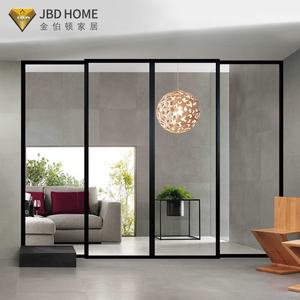 <span class=keywords><strong>Porte</strong></span> coulissante en aluminium moderne résistante aux ouragans, panneaux double vitrage insonorisés pour chambre, cuisine extérieure, entrée de centre commercial - Product Image 1