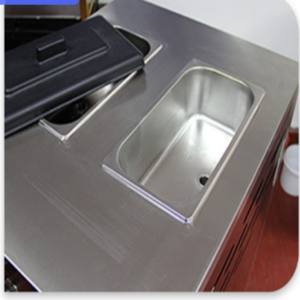 Machine à glace molle manuelle en acier inoxydable pour usage extérieur et hôtelier, vente en gros directe usine, <span class=keywords><strong>bouton</strong></span> d'arrêt d'urgence optimisé - Product Image 6