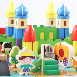 Bloques de Construcción de Madera Personalizados para Bebés, 178 Piezas, Castillo, Juego de Bloques Encajables, Regalo Educativo, Juguetes de Construcción de Ciudades para Niños y Niñas - Product Image 3
