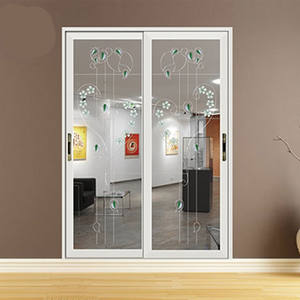 Grain de bois accordéon véranda coulissantes portes en aluminium à double battant de <span class=keywords><strong>porte</strong></span> de fenêtre en aluminium bifolds - Product Image 5