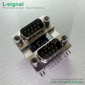 <span class=keywords><strong>Double</strong></span> Deck <span class=keywords><strong>D</strong></span> <span class=keywords><strong>Sub</strong></span> 9 Pin COM Nam Cắm Kết Nối Cho Máy Tính - Product Image 5