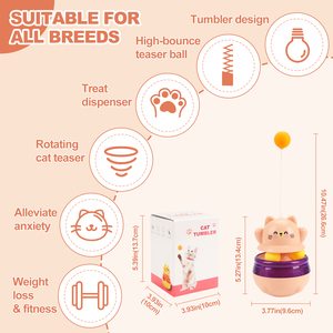 Nuovo Giocattolo Interattivo per Gatti 3-in-1 con Bacchetta, Piuma e Dispenser di Snack per Alleviare la Noia - Product Image 4
