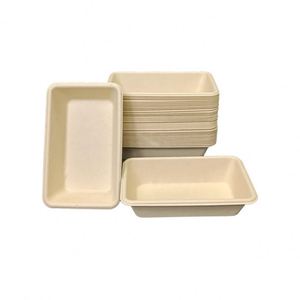Boîte à lunch en fibre de bambou biodégradable jetable et compatible micro-ondes de 500 ml, très vendue, pour l'emballage de plats à emporter - Product Image 2