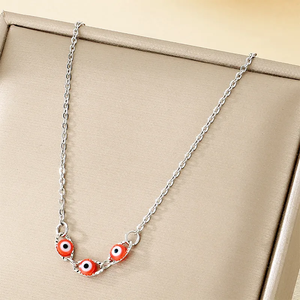Collar de Moda con Cadena de Acero Inoxidable 304, Diseño Tridimensional con Ojo de Demonio, Uso Diario, con Cierre de Langosta - Product Image 6