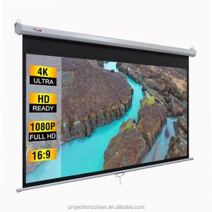 Pantalla de Proyección Portátil 3D de 120 Pulgadas, Blanca, Desplegable, para Techo o Pared, para el Hogar, Oficina o Noches de Cine - Product Image 1