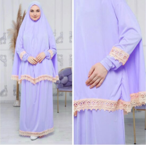 Panni da preghiera per donna abito lungo abbigliamento tradizionale musulmano all'ingrosso Robe turbante Wear Ruche Lace Jilbab <span class=keywords><strong>Muhammed</strong></span> Pray - Product Image 4