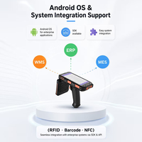 Terminal portable RFID UHF industriel robuste C6100, lecture rapide de 200 étiquettes/s, scanner de codes-barres 2D, inventaire des actifs d'entrepôt, PDA