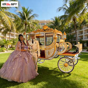 Carruaje Real con Caballos para Bodas y Eventos de Cenicienta, Modelo Eléctrico de Lujo con Neumáticos de Goma Sólida, 4-6 Asientos - Product Image 6