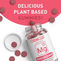 Gummies de magnésium en marque blanche OEM, 60 unités, végétaliennes, supplément à base de plantes, distributeur