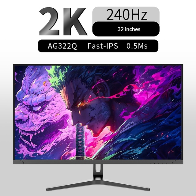 Aogong 32 Inch 240Hz/360Hz/400Hz 2K Gaming Monitor with 0.5ms Response Time FastIPS Panel Low Blue Light