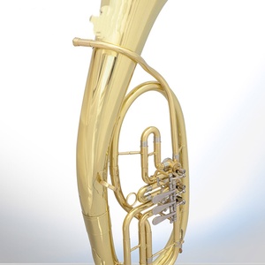 Corno Baritono Professionale con Tre Valvole Piatta - Strumento a Fiato in Ottone Premium per Concerti e <span class=keywords><strong>Orchestra</strong></span> - Product Image 2