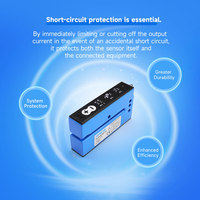 Sensor Ultrasonik DOMENZI GLU3-SLNP-V5 untuk Semua Deteksi Label NPN PNP 10-30V DC Sensor Universal untuk Mesin Pelabel Kecepatan Tinggi