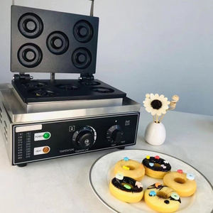Máquina para Hacer Donas Eléctrica de 1550W, Máquina Comercial para Donas con Superficie Antiadherente, 6 Orificios, Calentamiento de Doble Cara, Máquina para Hacer Waffles - Product Image 2