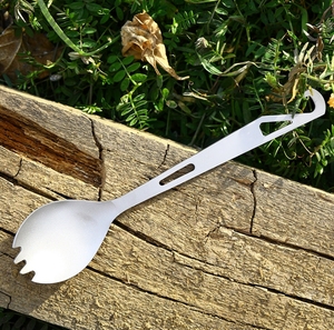 DF816 Cuchara, Tenedor y Abrebotellas Saludables y Ecológicos para Viajes/Campamentos en un Estuche de Tela Fácil de Guardar - Product Image 2