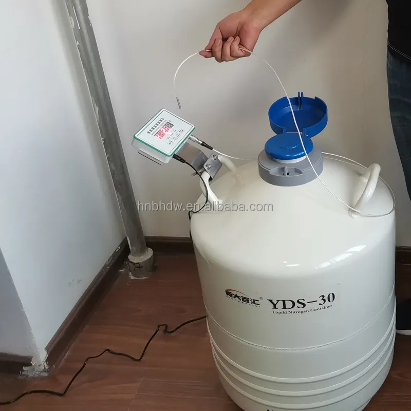 Alarma de nitrgeno lquido 온도 모니터 35 리터 액체 질소 컨테이너 레벨 경보 가격