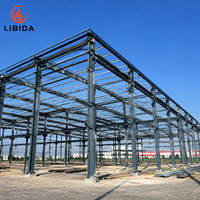 Estructura de Acero Prefabricada para Agricultura, Estructura Metálica Galvanizada, Establos para Ganado, Gallineros, Graneros