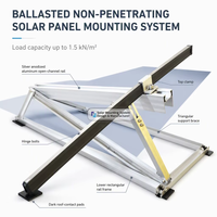 Kit de montage solaire triangulaire en aluminium en forme de U avec supports inclinables réglables pour toits en tôle plats - Fixation sécurisée des panneaux photovoltaïques pour usage domestique et commercial