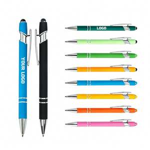 Bolígrafo de Metal al por Mayor, Económico, con Recubrimiento de Goma, con Logotipo Personalizado OEM, para Papelería, Oficina, Negocios, Regalo Promocional - Product Image 1