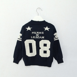 เสื้อสเวตเตอร์เด็กออกแบบกีฬาแบรนด์เนมสั่งทำขายส่ง งานแฮนด์เมดสำหรับเสื้อผ้าเด็ก - Product Image 4