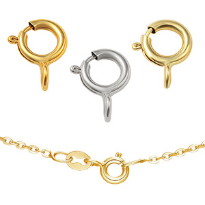 Spring Clasp Jewelry Buckle 14K Gold Plated 18K Gold Plated Silver For Necklace Bracelet DIY Craft Supplies - Product Image 2