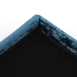 Tabouret de rangement en velours bleu rembourré, 1 pièce, multifonctionnel et moderne, siège avec tabouret, <span class=keywords><strong>banc</strong></span> pour chambre à coucher, 76x38x38 - Product Image 4