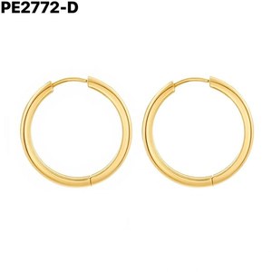 Pendientes de aro Amy Amy de 3x25 mm, chapados en plata, de acero inoxidable, joyería clásica de moda para mujer, regalo - Product Image 3